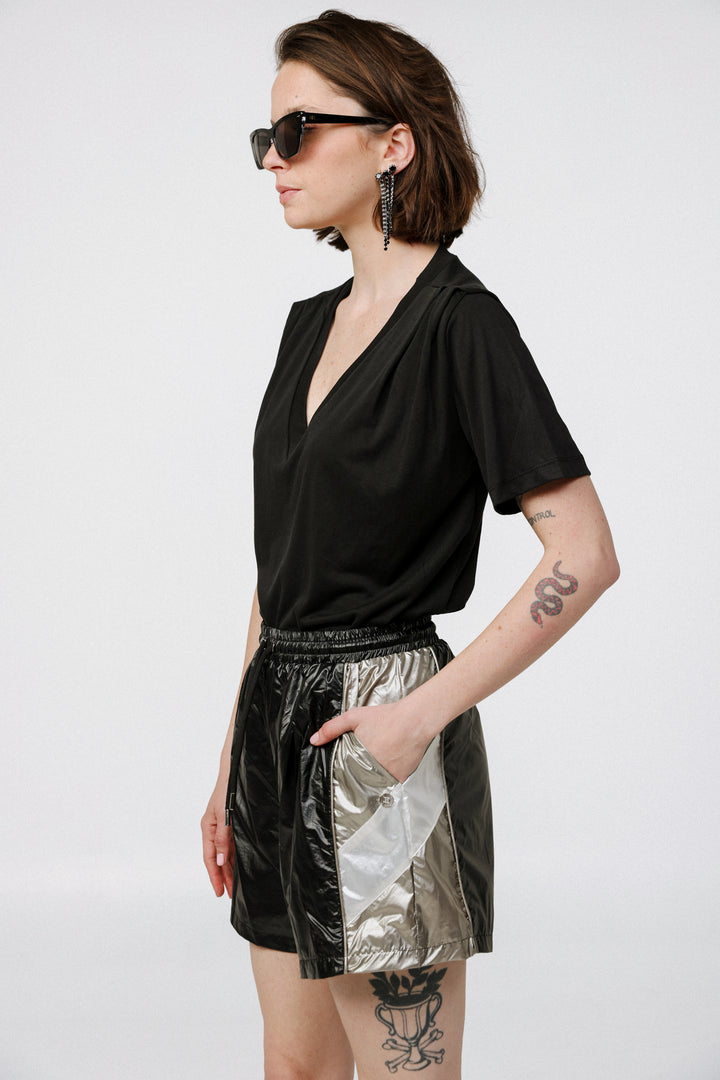Nylon Black Shorts