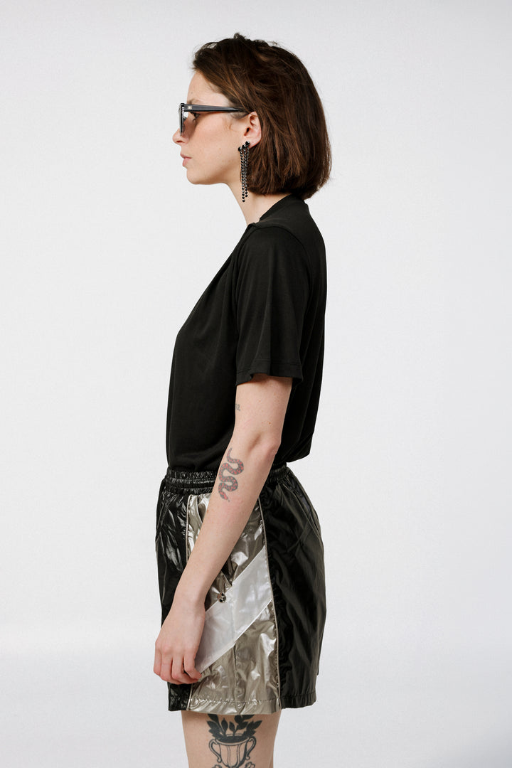 Nylon Black Shorts