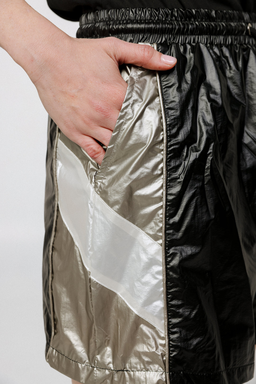 Nylon Black Shorts