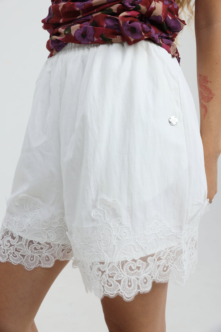 Moonstone White Shorts