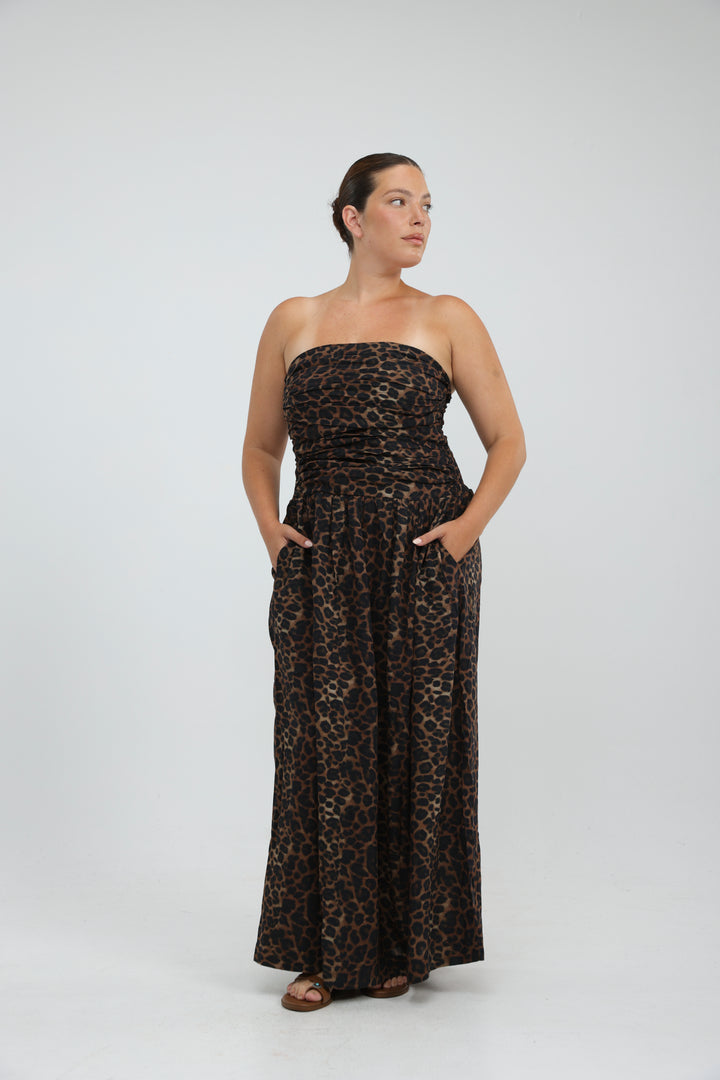 Listen Dark Leopard Dress