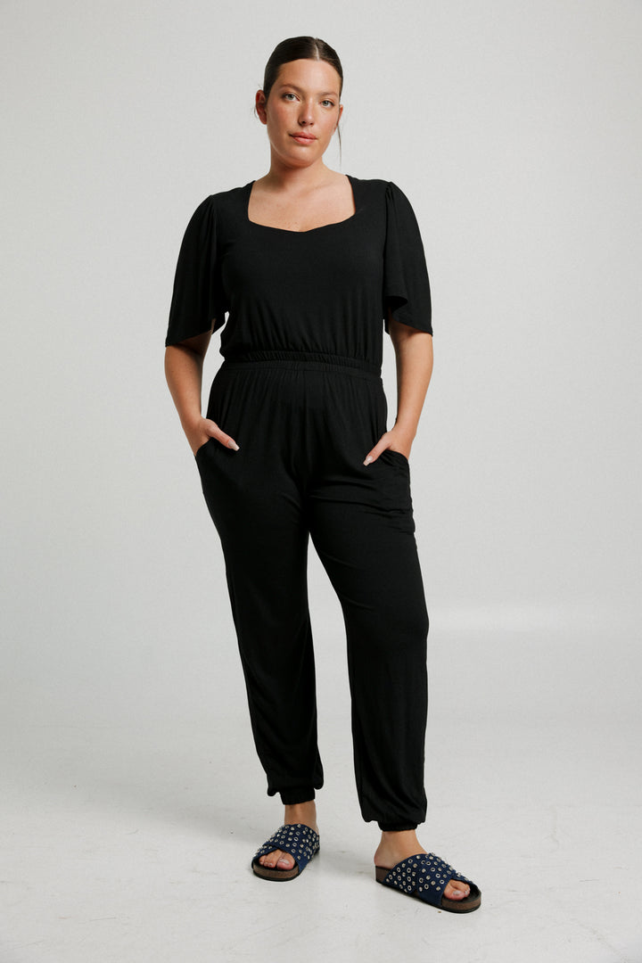 Heart Black Jumpsuit