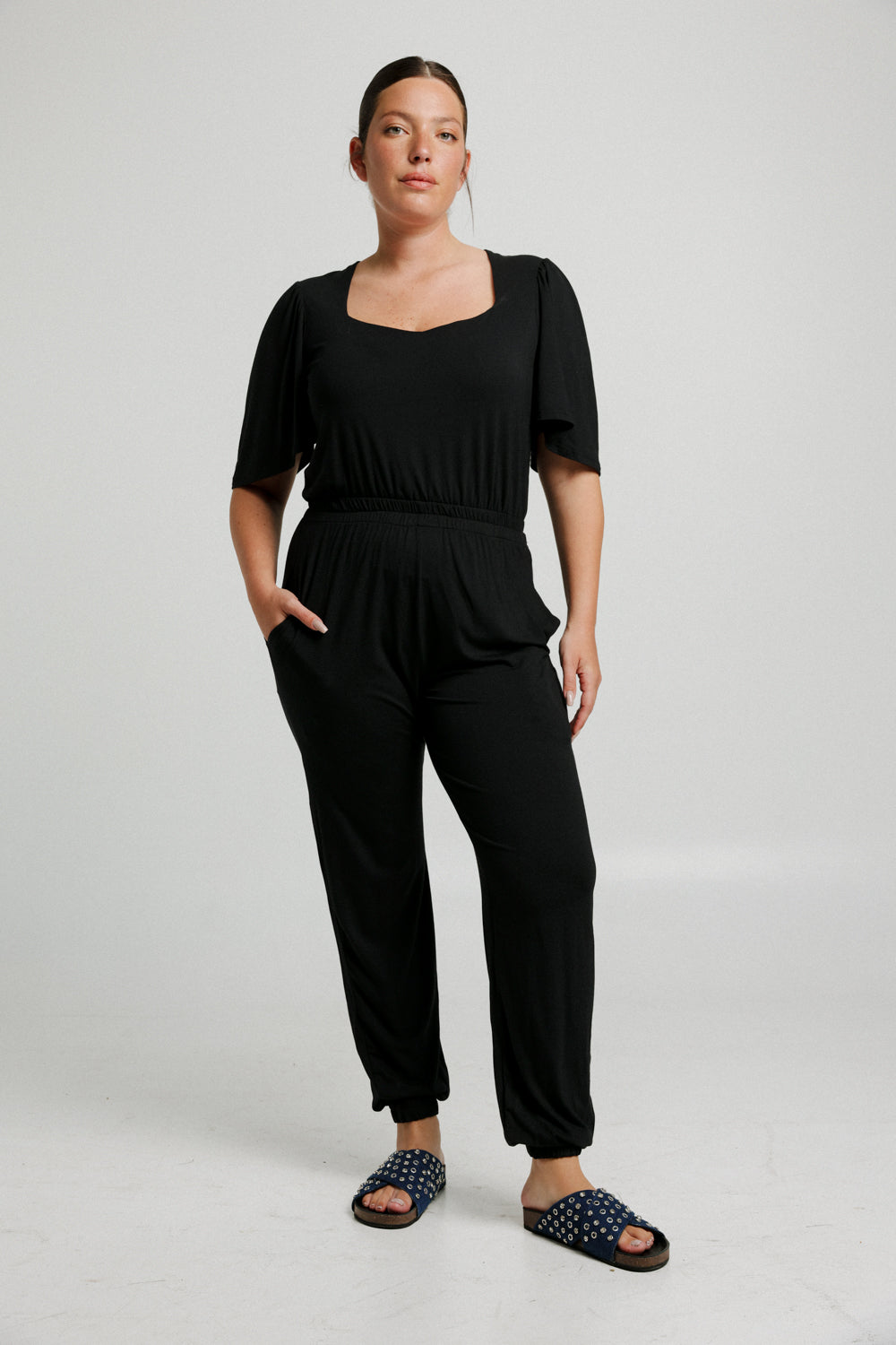 Heart Black Jumpsuit