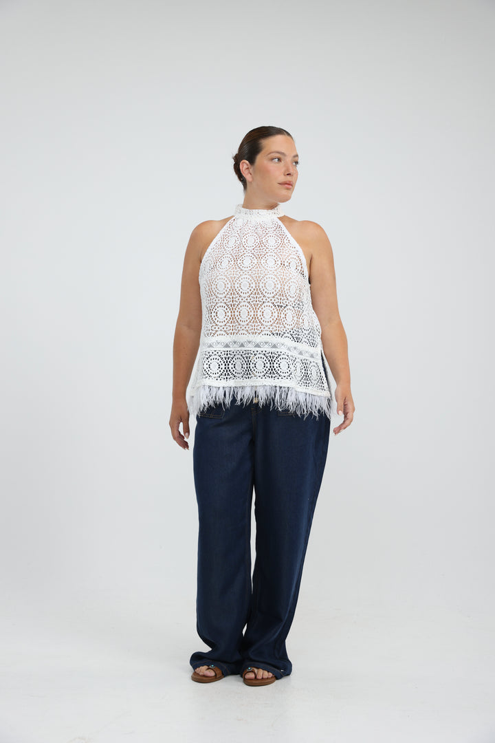 Marigold White Tank