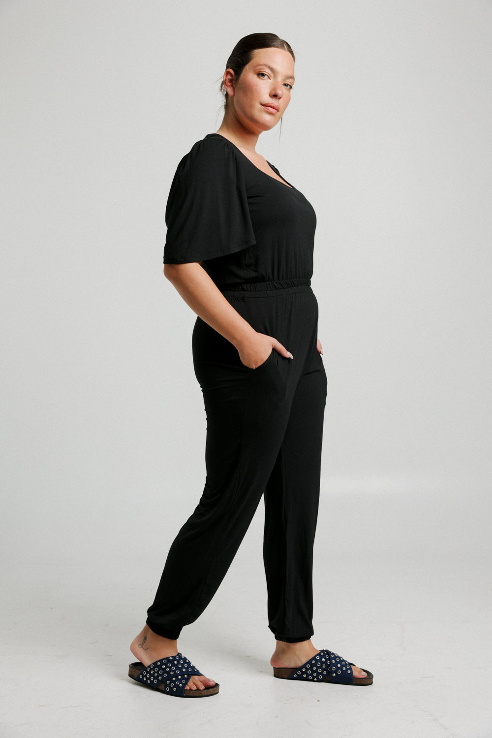 Heart Black Jumpsuit