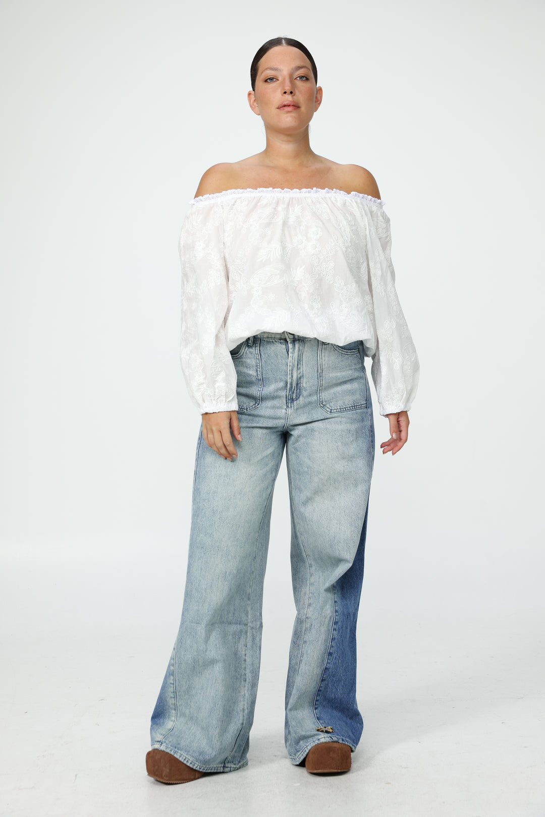 White Off-Shoulder Bodysuit