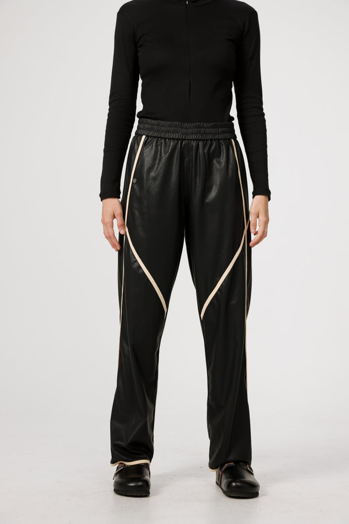 Faux Leather Black Bottoms