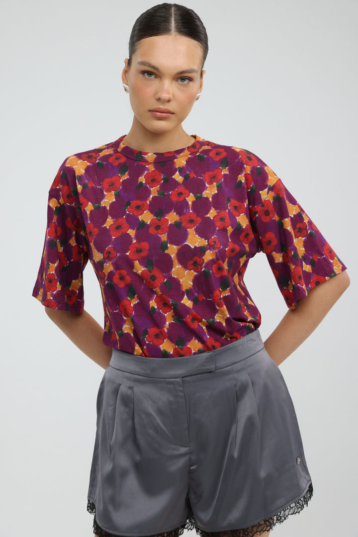 Rock Red Floral T-Shirt
