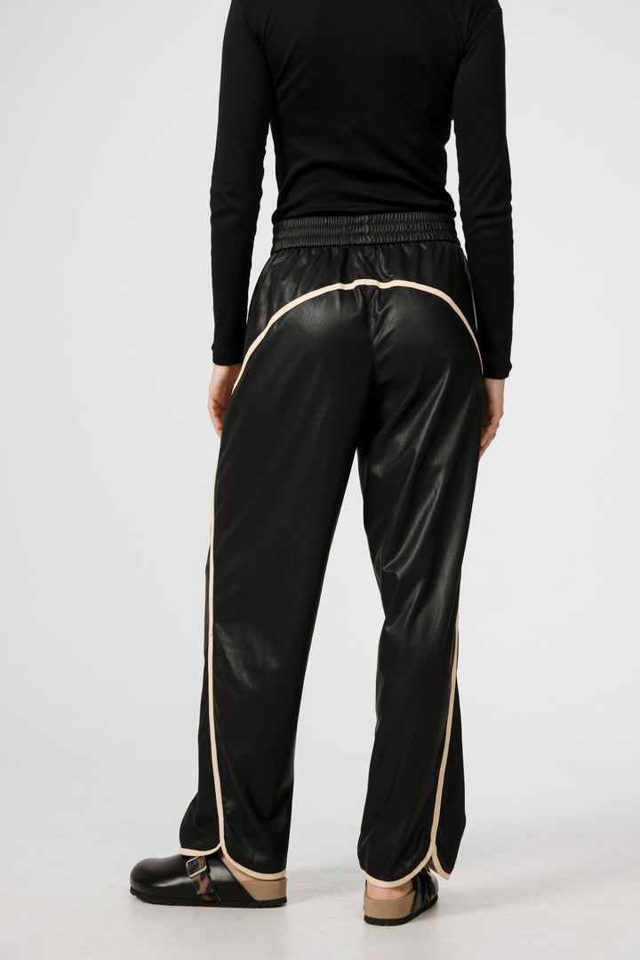 Faux Leather Black Bottoms