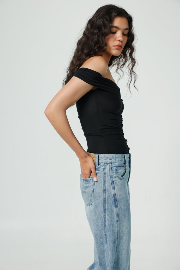 Yes Black Off Shoulder Top