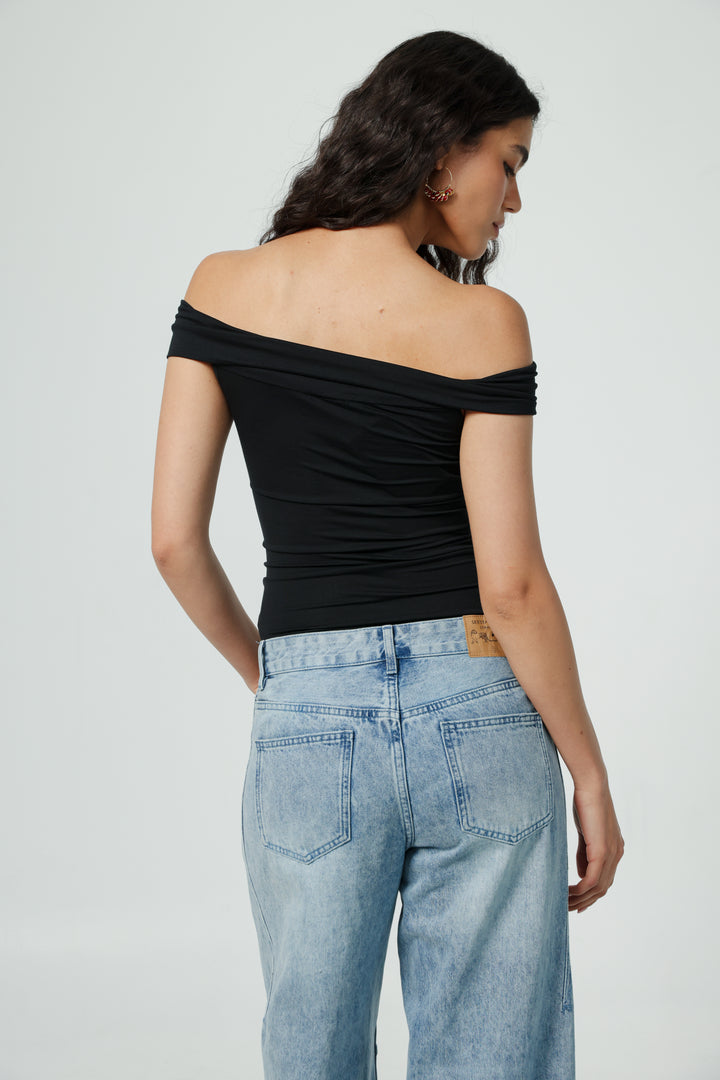 Yes Black Off Shoulder Top