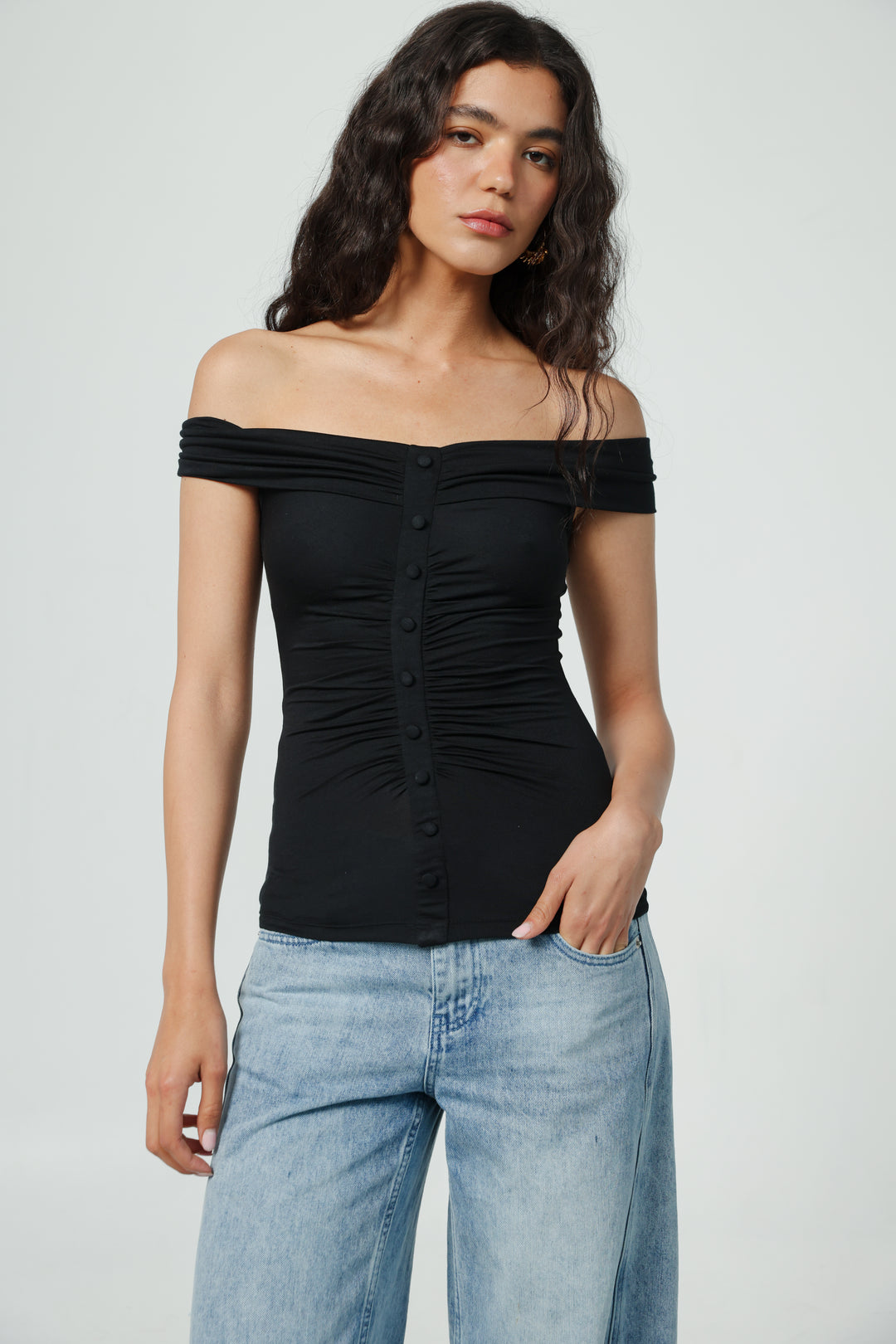 Yes Black Off Shoulder Top