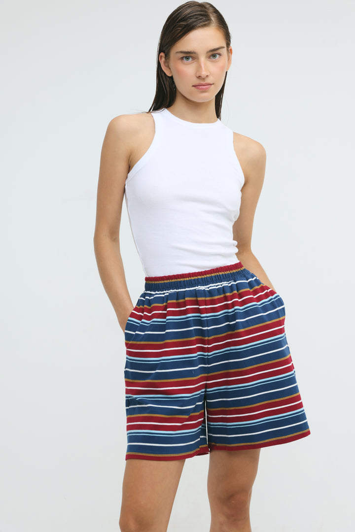 Crossing Wine Stripes Shorts