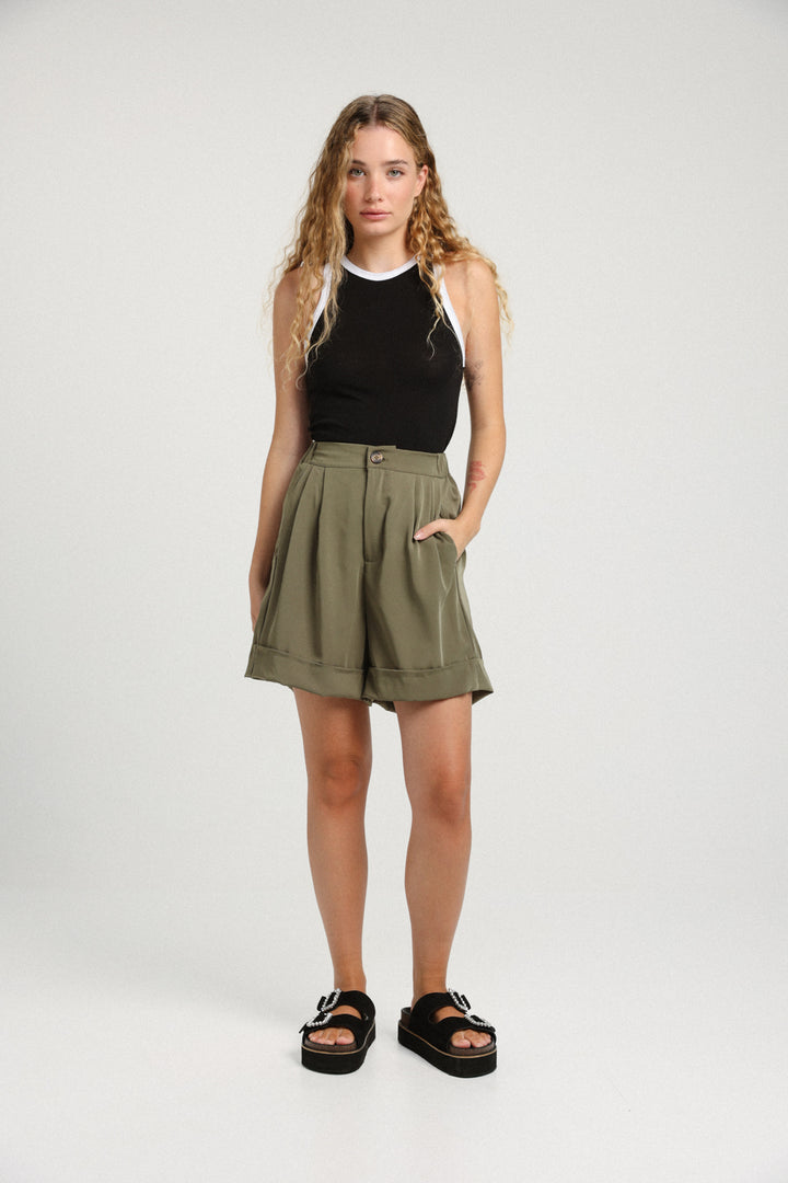 Arie Olive Green Short Bottoms