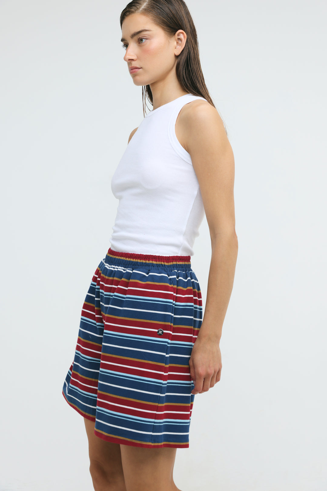 Crossing Wine Stripes Shorts