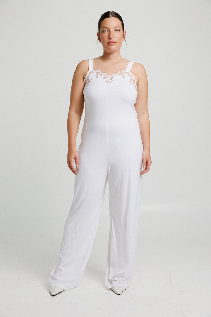 Lace Blue Jumpsuit