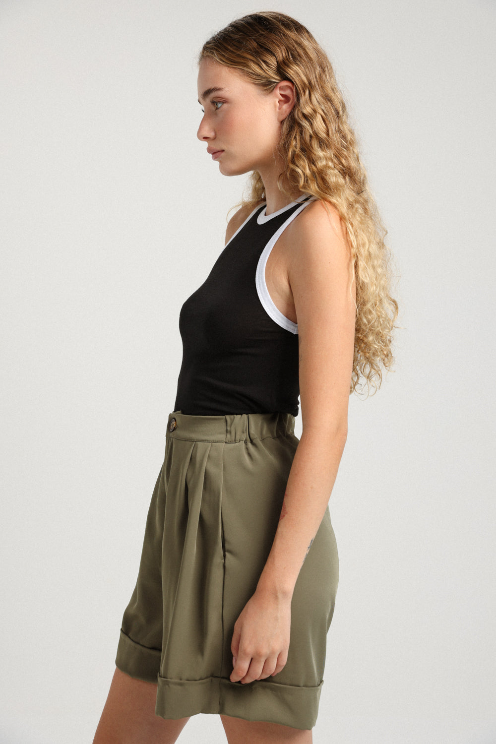 Arie Olive Green Short Bottoms