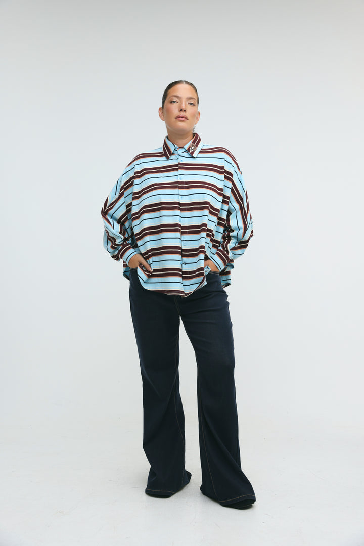 Crossing Blue Stripes Polo