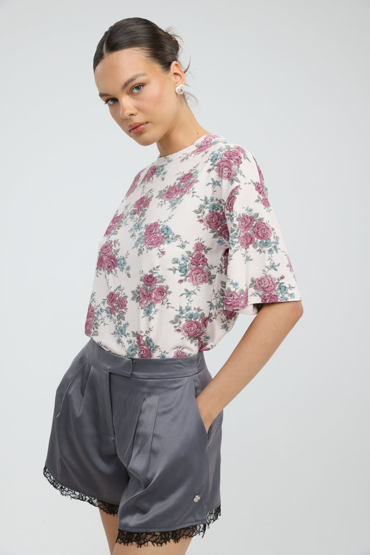 Rock Cream Floral T-Shirt