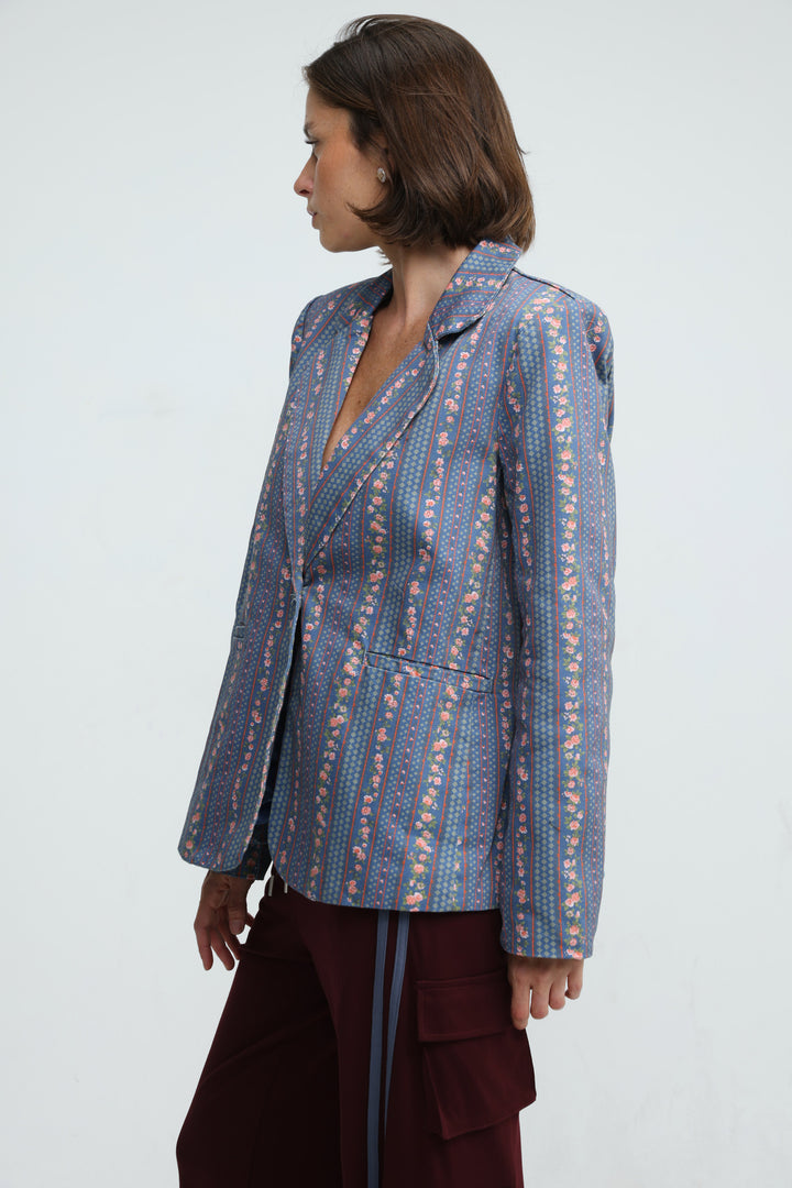 Pace Blue Floral Blazer