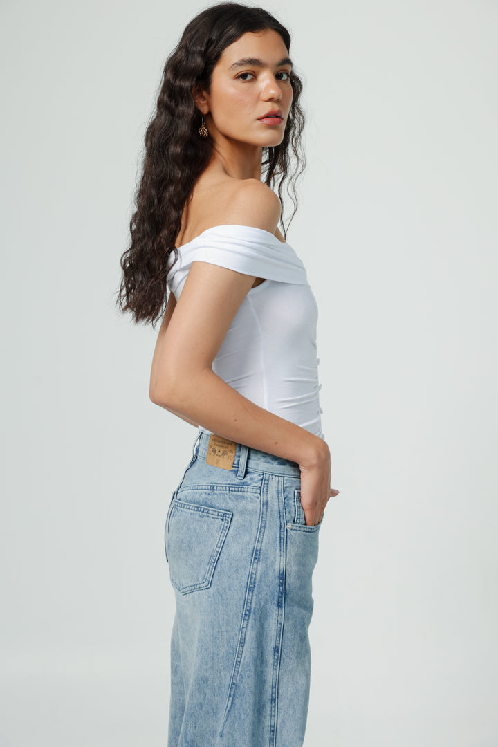 Yes White Off Shoulder Top