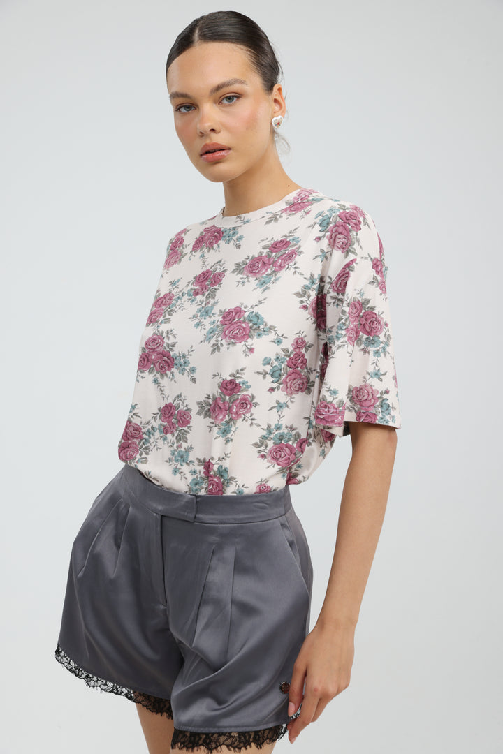Rock Cream Floral T-Shirt