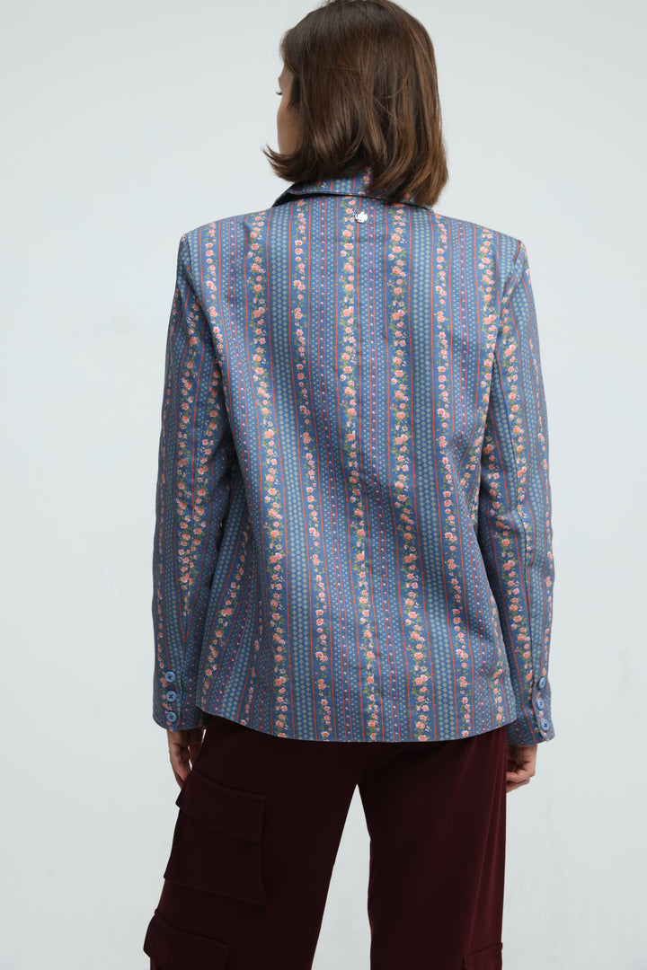 Pace Blue Floral Blazer
