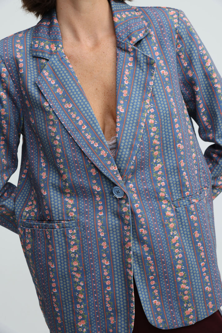 Pace Blue Floral Blazer