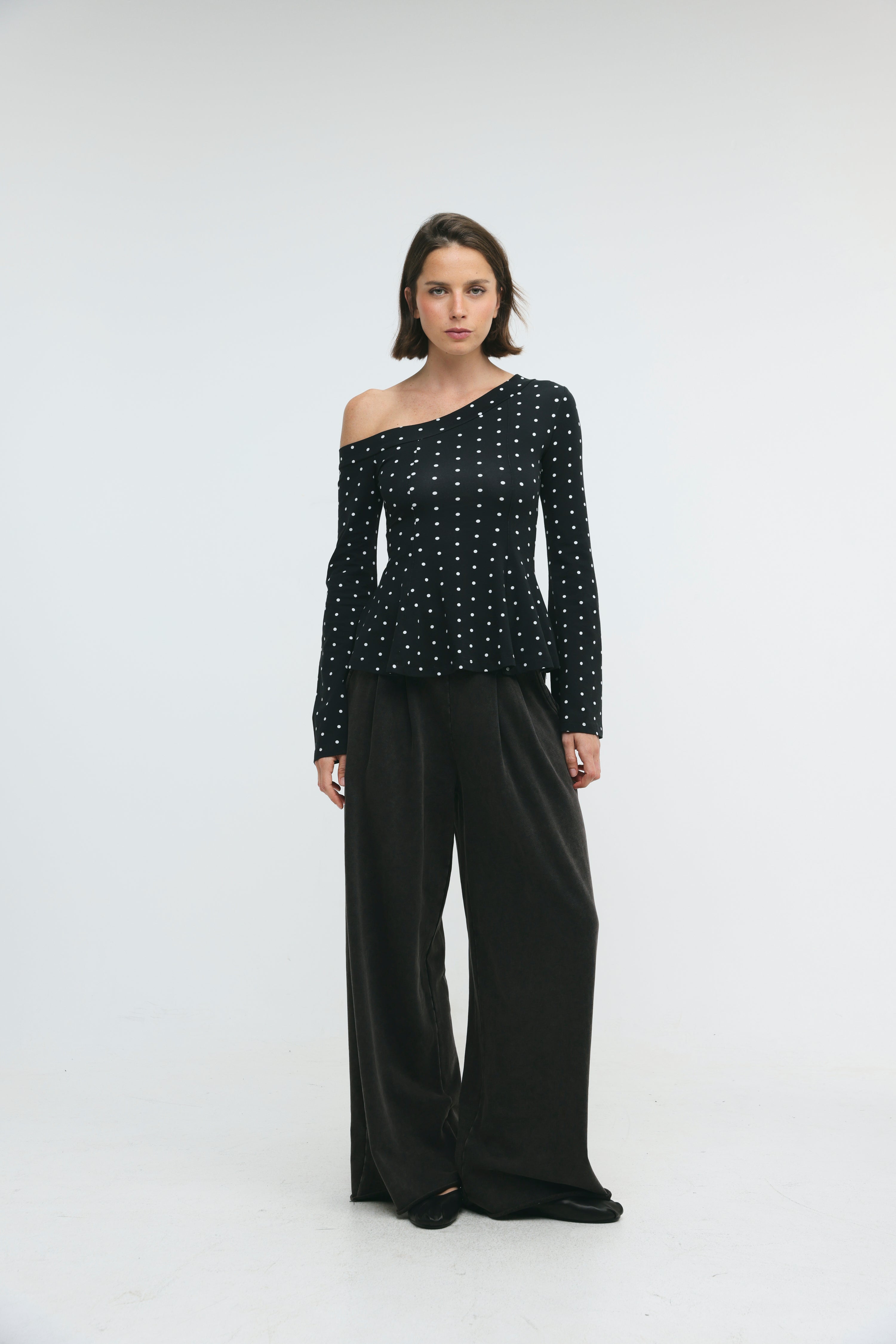 State Black Dots Drop Shoulder Shirt – SEESTARZ