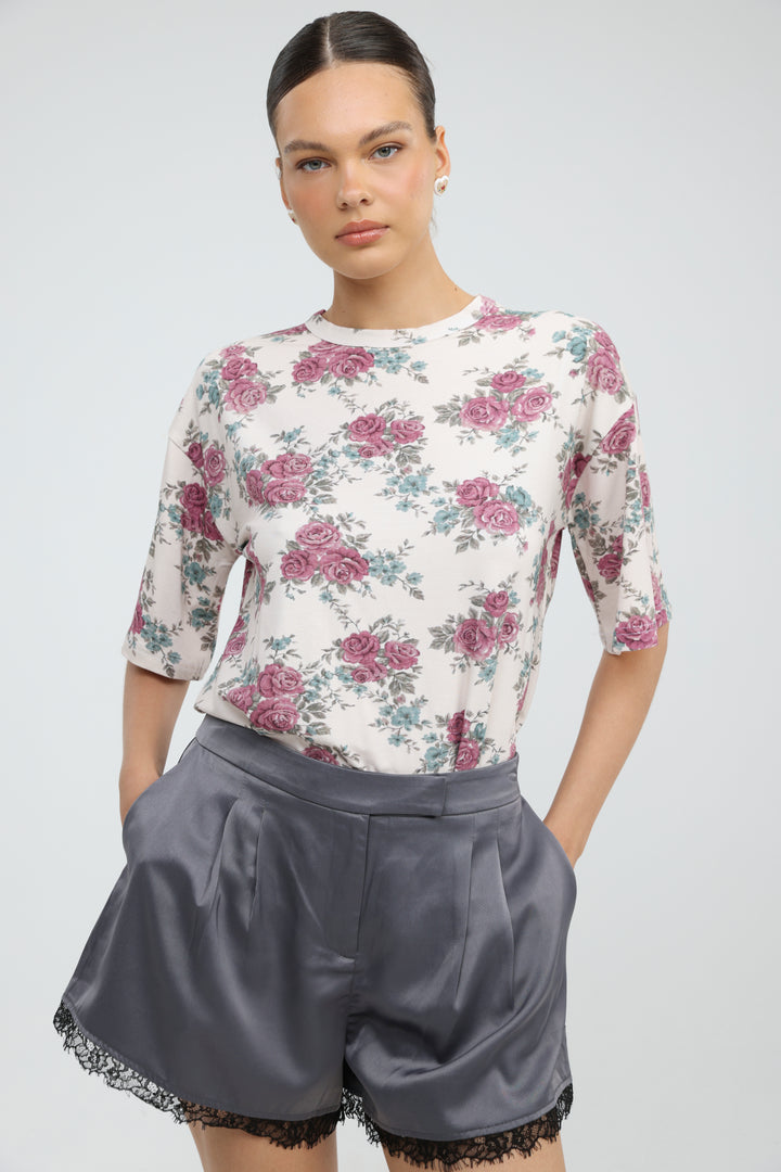 Rock Cream Floral T-Shirt