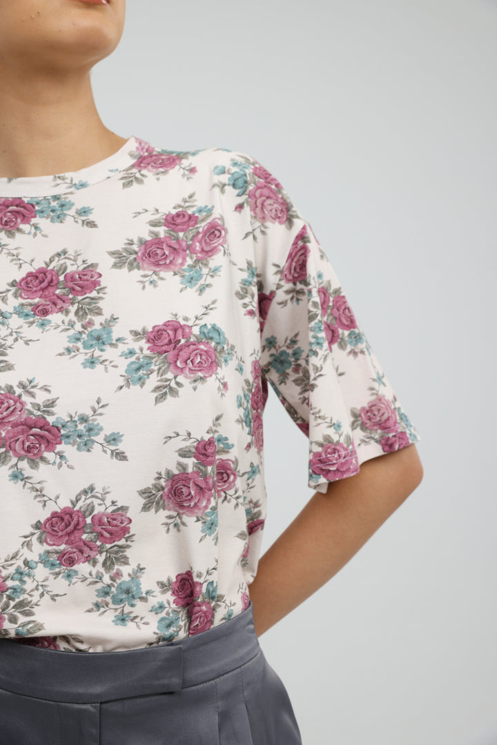 Rock Cream Floral T-Shirt