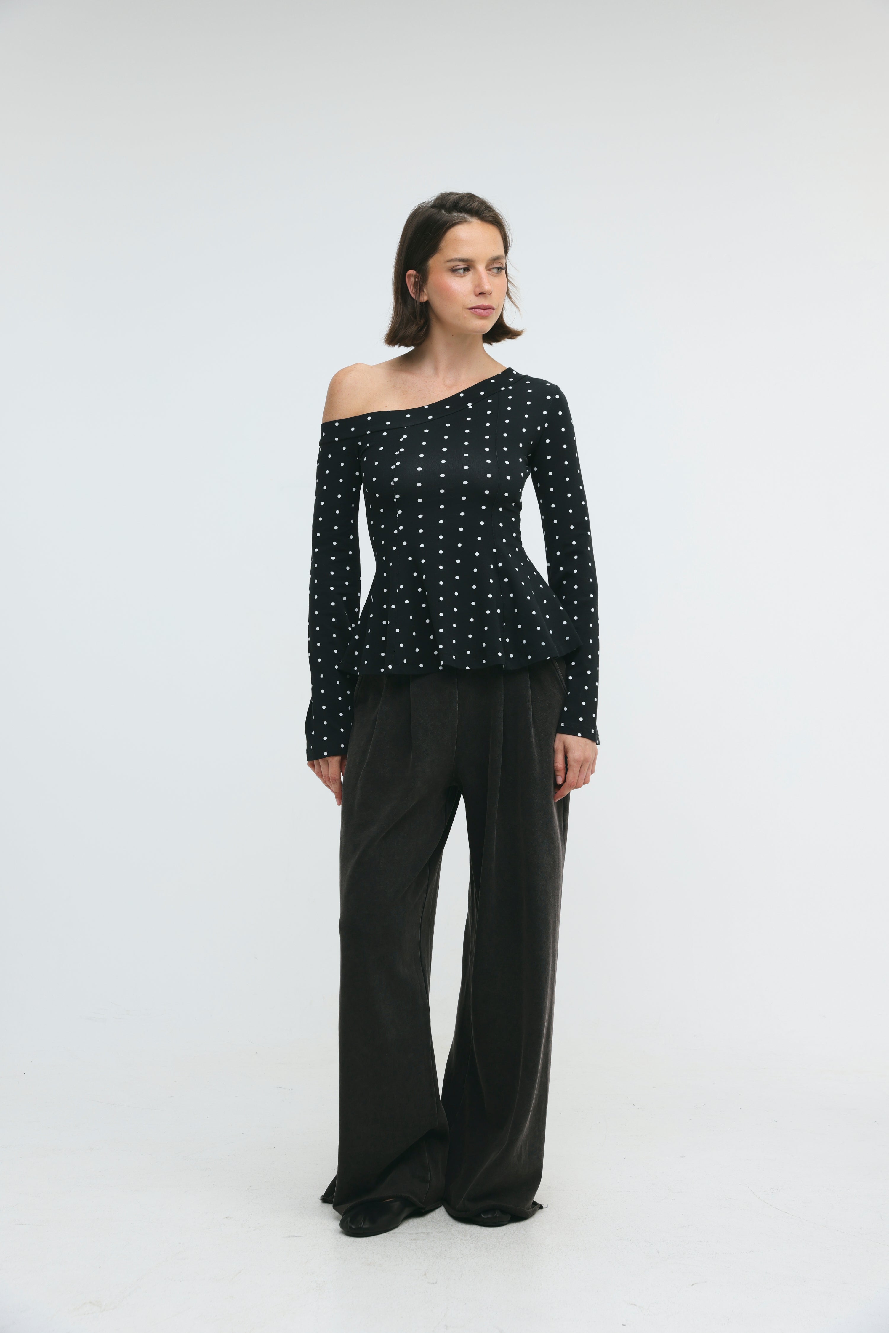 State Black Dots Drop Shoulder Shirt – SEESTARZ