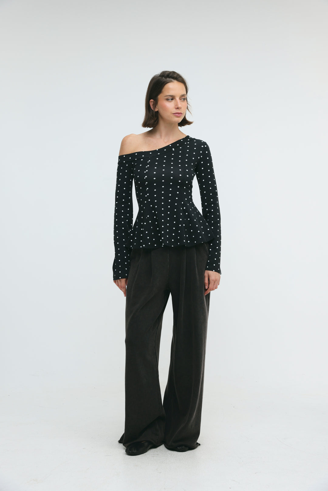 State Black Dots Drop Shoulder Shirt