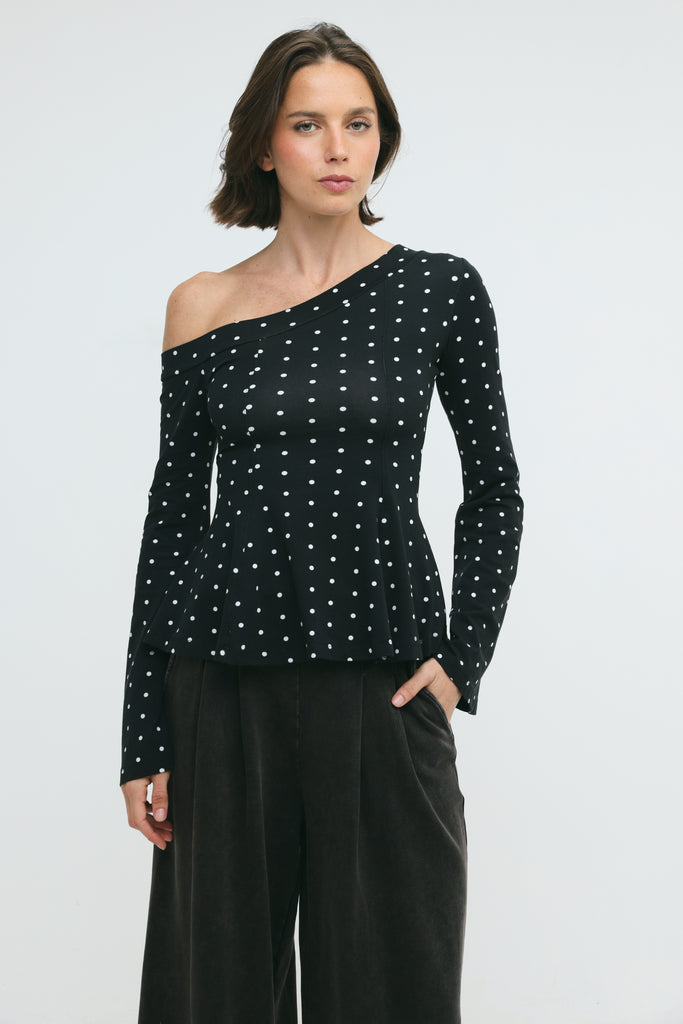 State Black Dots Drop Shoulder Shirt – SEESTARZ