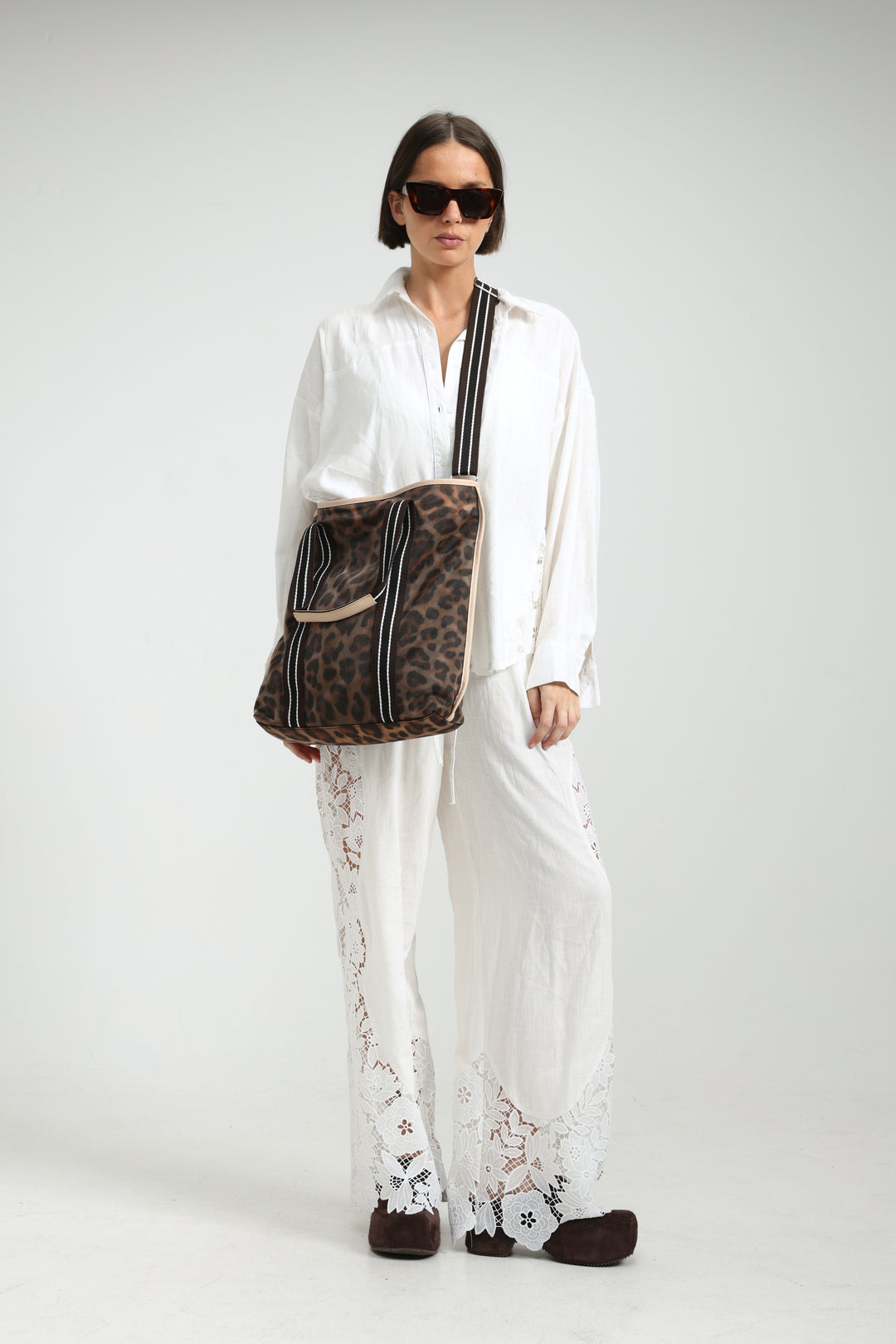 Mesh Leopard Tote Bag