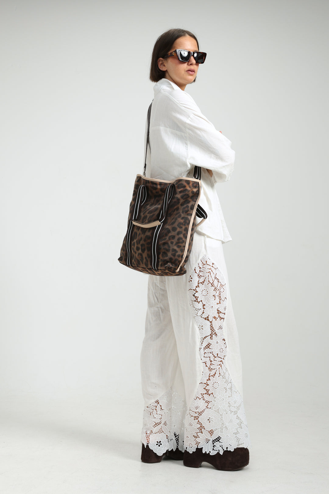 Mesh Leopard Tote Bag