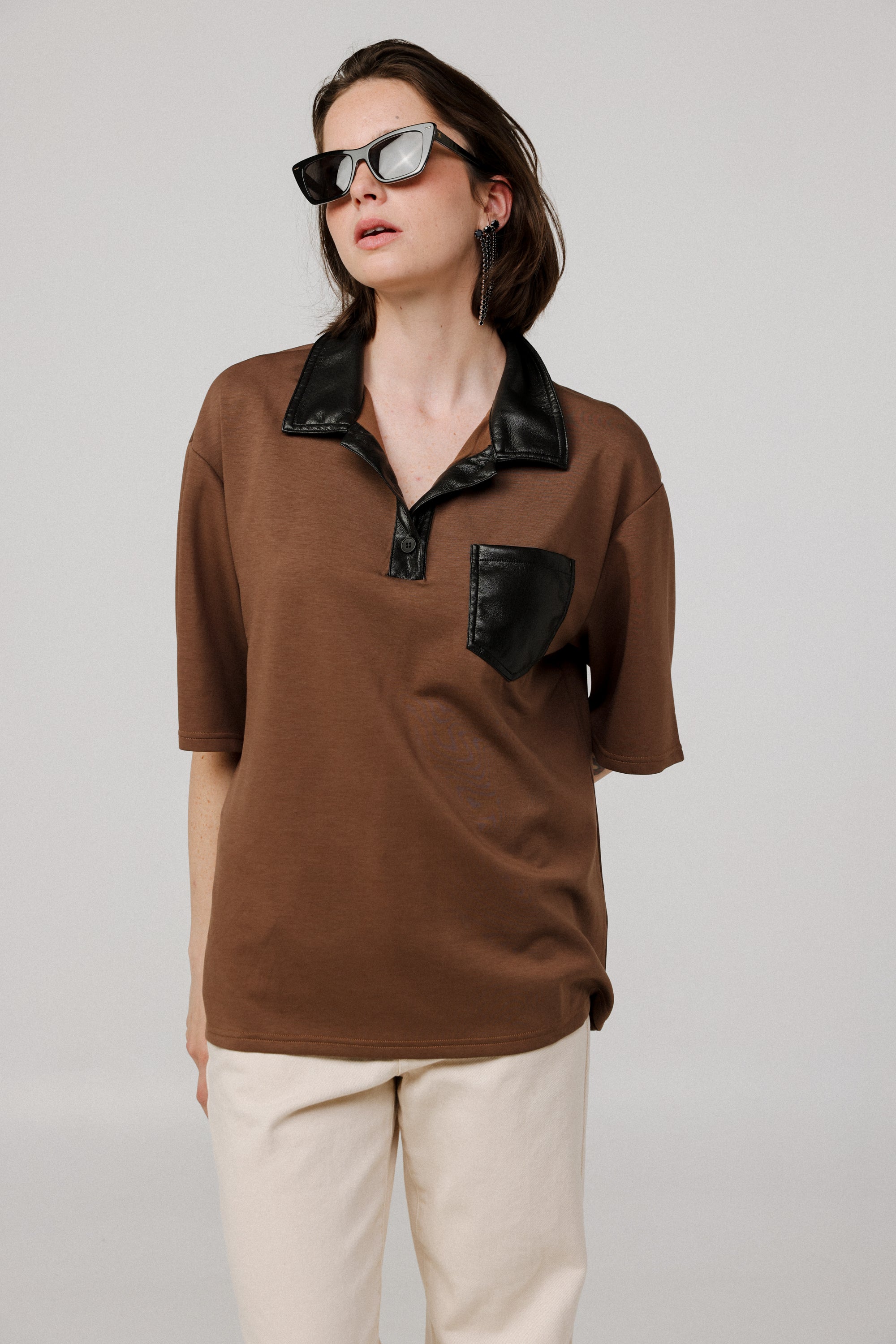 Combo Brown Oversized Polo – SEESTARZ