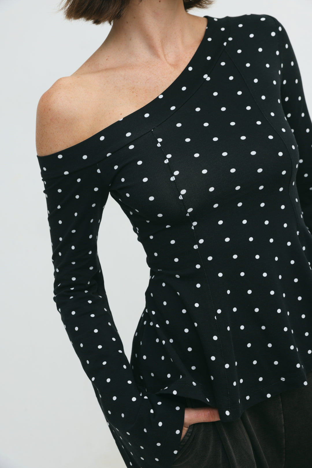 State Black Dots Drop Shoulder Shirt