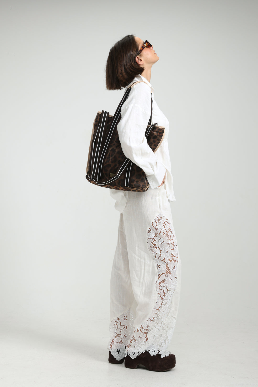 Mesh Leopard Tote Bag