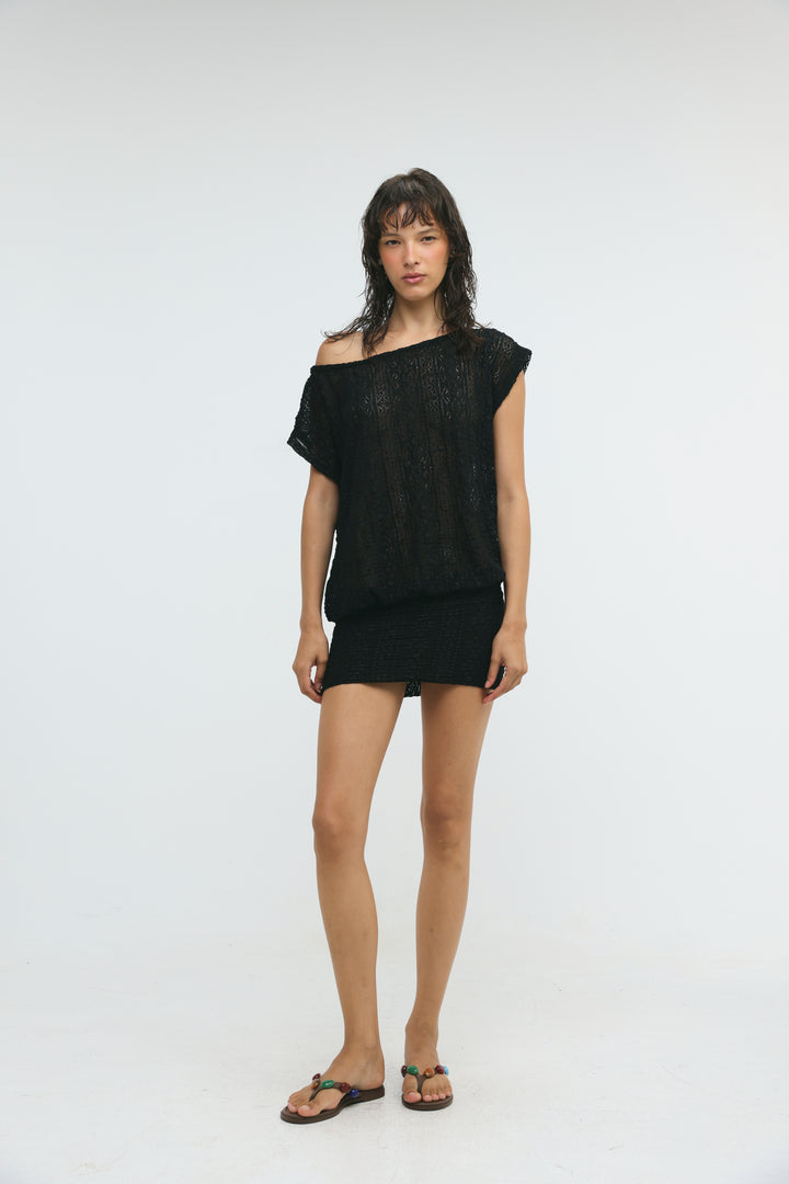 Palma Black Mini Dress