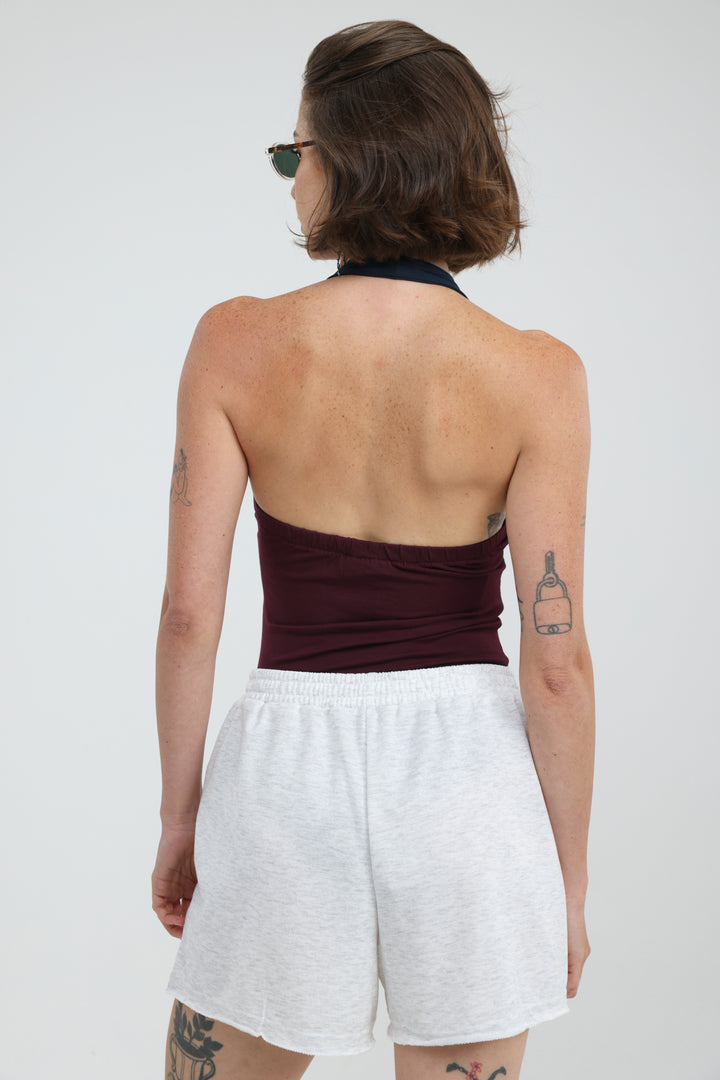 Note Mixed Wine/Navy Bodysuit