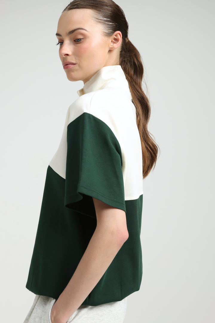 Sun Green/Cream Polo T-Shirt