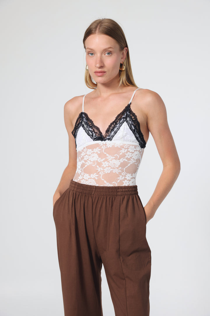 Dooni White Lace Bodysuit