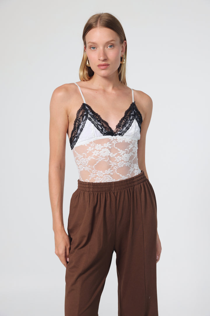 Dooni White Lace Bodysuit