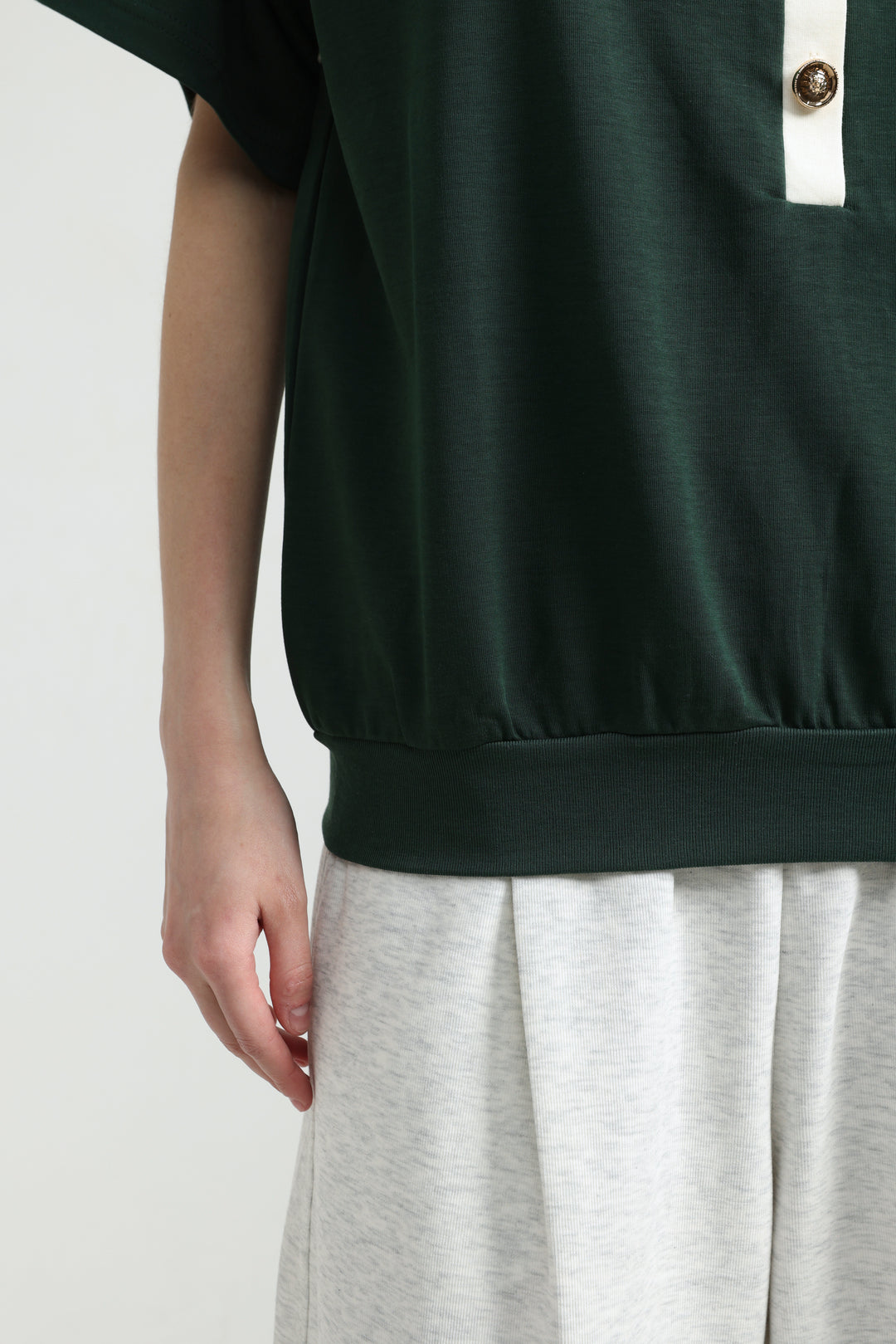 Sun Green/Cream Polo T-Shirt