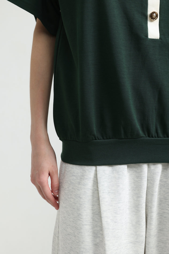 Sun Green/Cream Polo T-Shirt