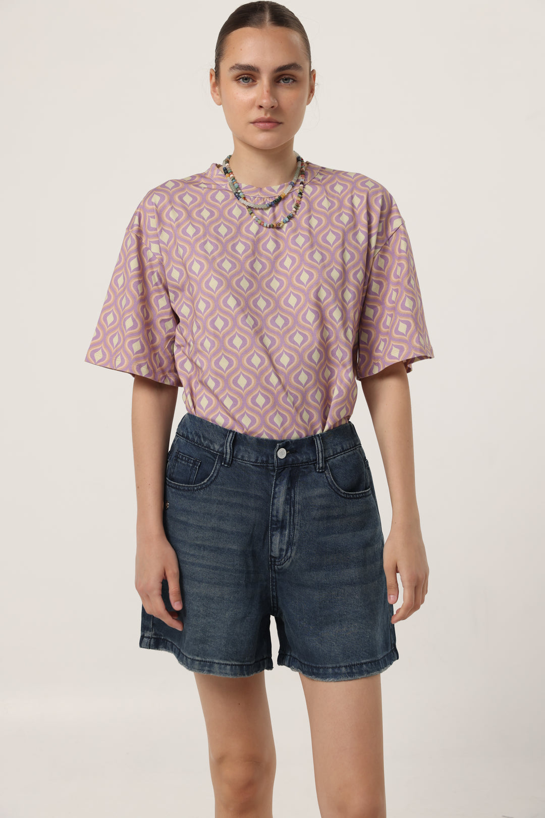 Lion Dark Blue Denim Shorts