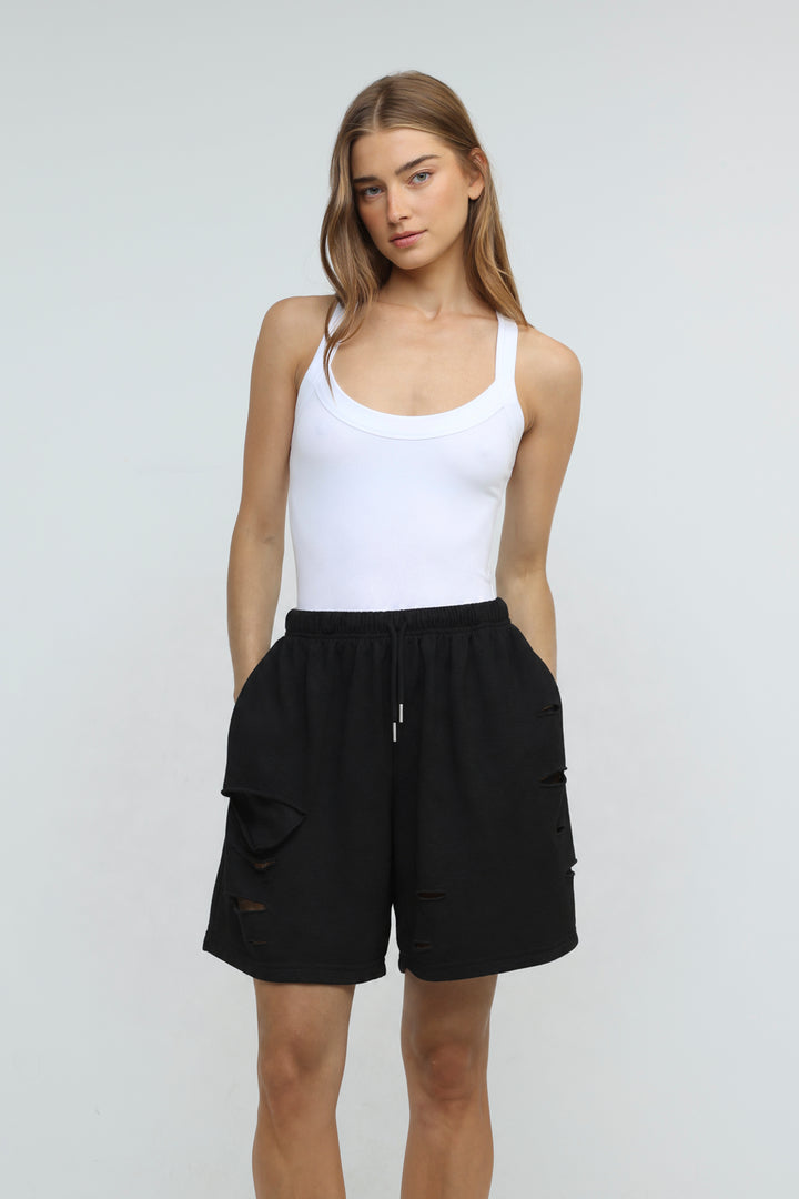 Saw Black Shorts