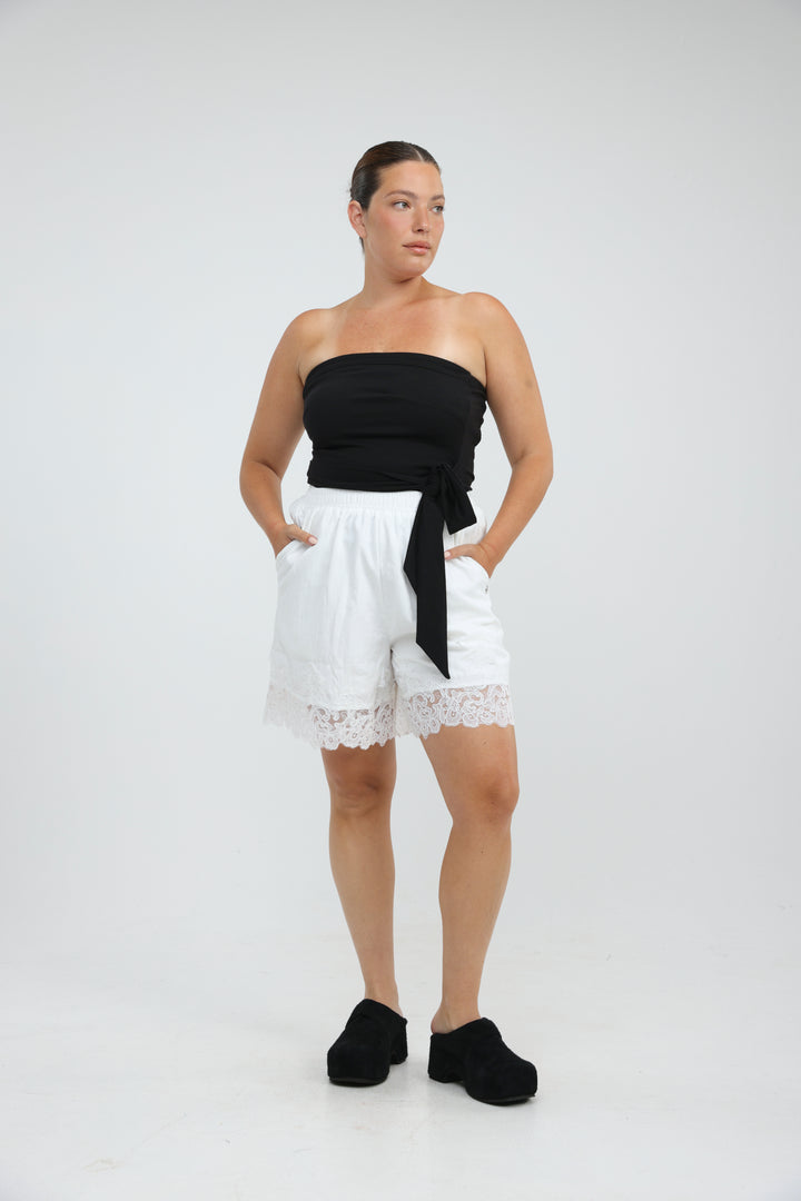 Moonstone White Shorts
