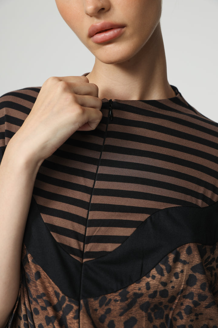 Adamon Leopard Mix Jumpsuit